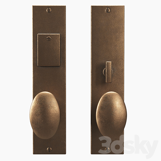 door handles-METRO ENTRY SET-by Rocky Mountain 3ds Max - thumbnail 1