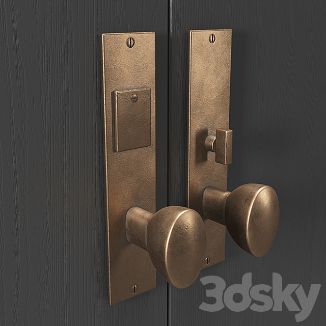 door handles-METRO ENTRY SET-by Rocky Mountain 3ds Max - thumbnail 2