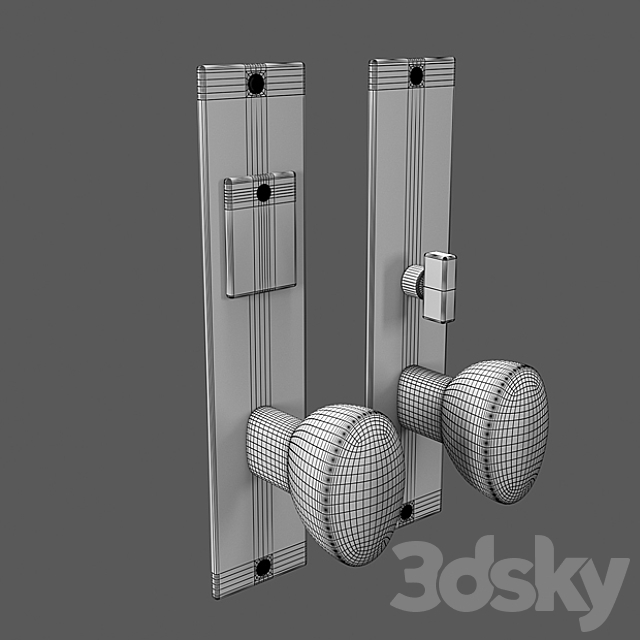 door handles-METRO ENTRY SET-by Rocky Mountain 3ds Max - thumbnail 3