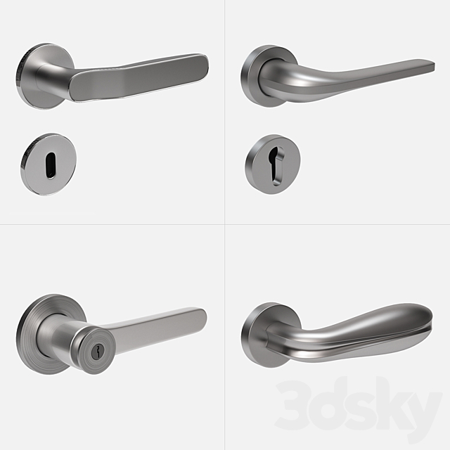 Door handles vol.1 3DSMax File - thumbnail 1