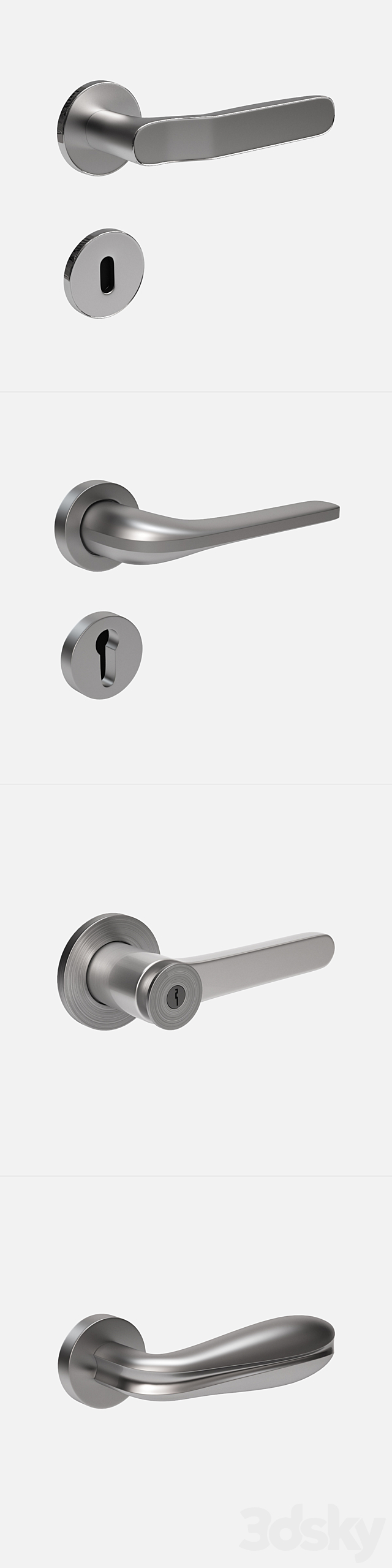 Door handles vol.1 3DSMax File - thumbnail 3