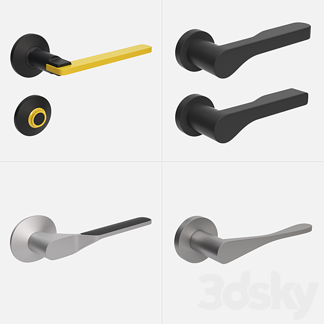 Door handles vol.2 3ds Max - thumbnail 1