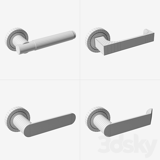 Door handles vol.3 3DS Max Model - thumbnail 2