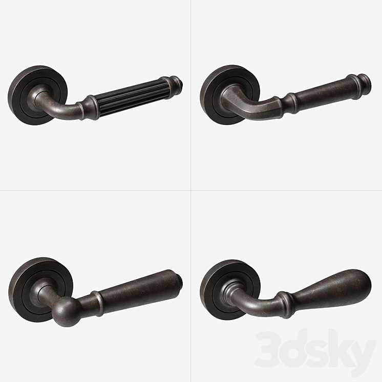 Door handles vol.4 3DS Max - thumbnail 1