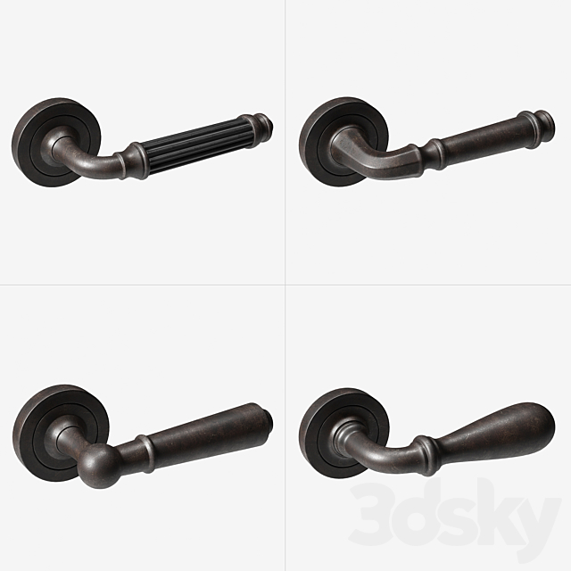 Door handles vol.4 3DSMax File - thumbnail 1