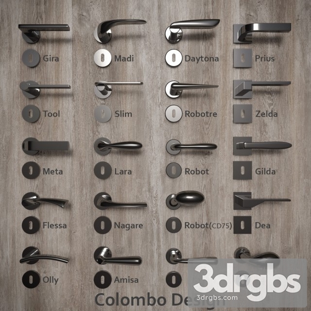 Door Knob Colombo Design 3dsmax Download - thumbnail 1