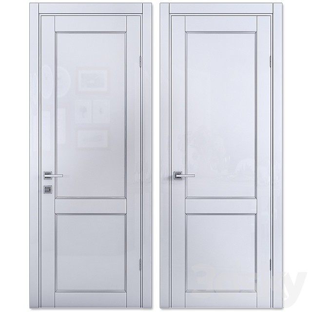 Door Mezzo Porte Elegant 58.68 WHITE Oolong 3DS Max Model - thumbnail 2