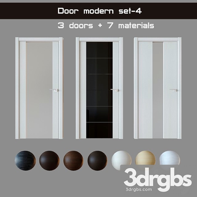 Door modern set 4 3dsmax Download - thumbnail 1