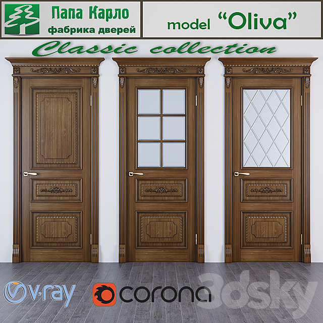 Door Oliva (Series Classic) 3ds Max - thumbnail 1