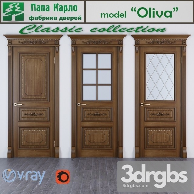 Door Oliva Series Classic 3dsmax Download - thumbnail 1