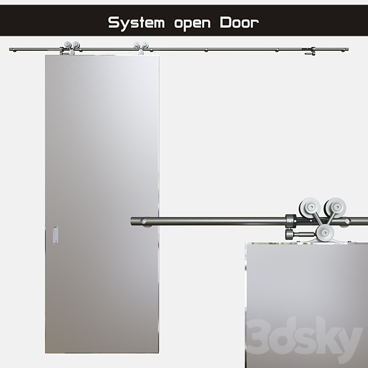 “Door opening system “”Exterus”” (sliding system)” 3DS Max - thumbnail 1