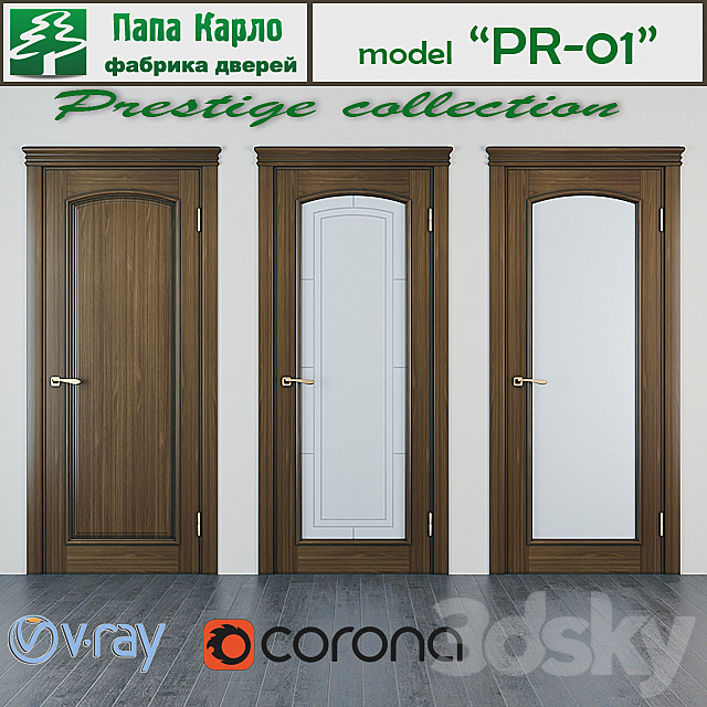 Door PR-01 (series Prestige) 3DSMax File - thumbnail 1