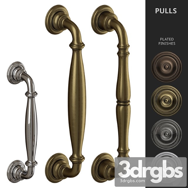 Door pull handles nanz n 6649 6703 8649 3dsmax Download - thumbnail 1