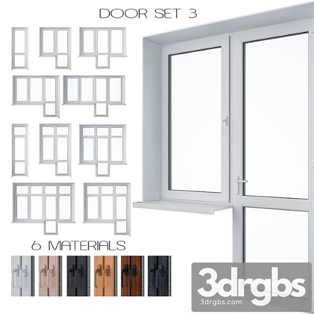 Door set 3 3dsmax Download - thumbnail 1