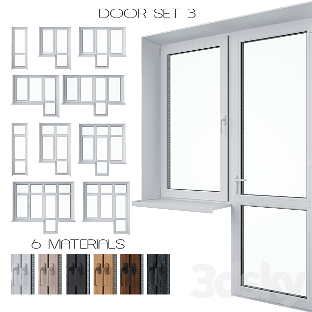 Door Set 3 3DSMax File - thumbnail 1