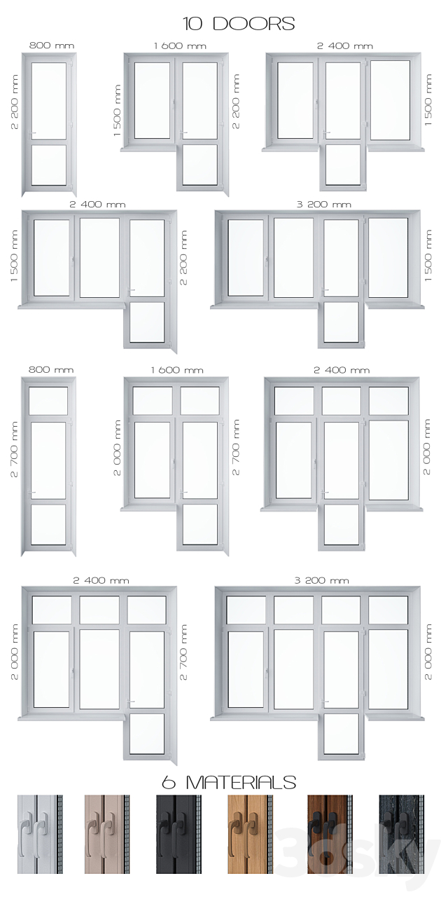 Door Set 3 3DSMax File - thumbnail 2