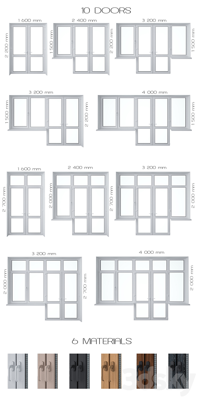 Door Set 4 3DSMax File - thumbnail 2