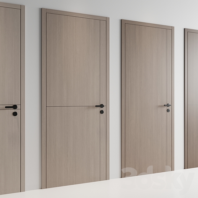 Door Set 9 3DS Max Model - thumbnail 3