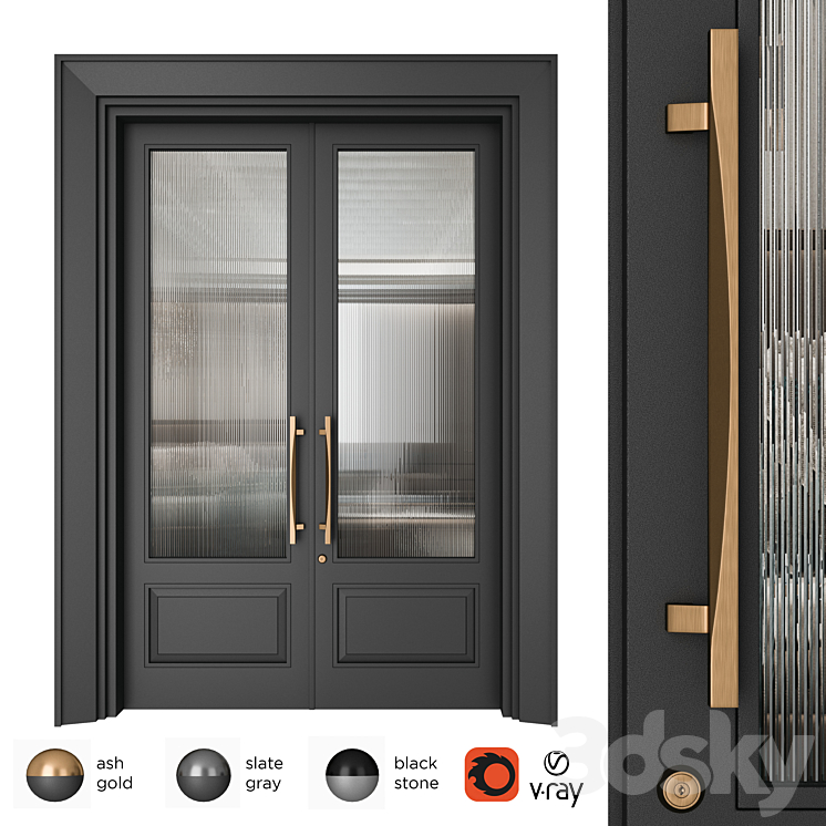 Door Set Elmes Archism T1235 3DS Max - thumbnail 1