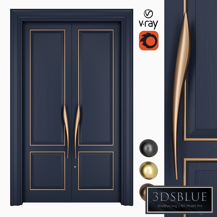 Door Set Elmes Archism T1243 3DS Max - thumbnail 3