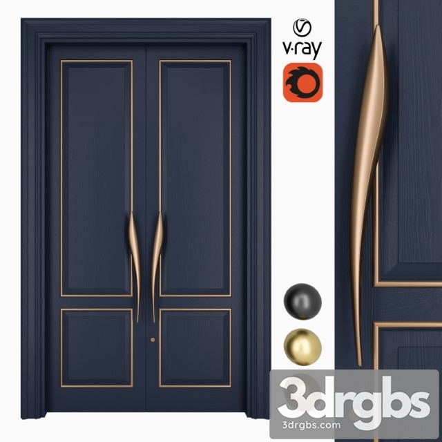 Door Set Elmes Archism T1243 3dsmax Download - thumbnail 1