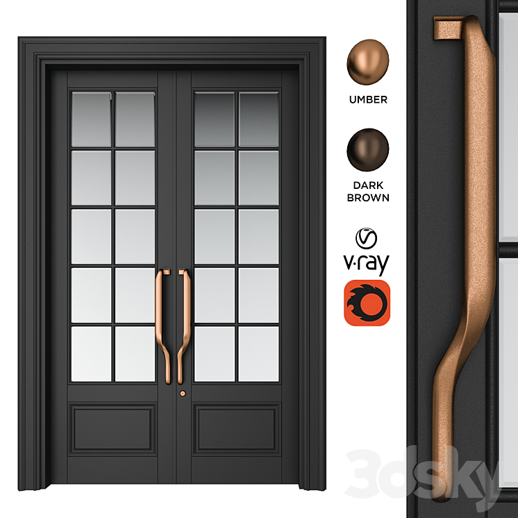 Door Set Elmes Archism T2084 3DS Max - thumbnail 1