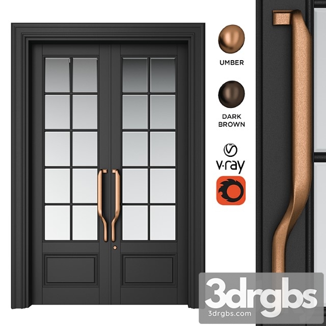 Door set elmes archism t2084 3dsmax Download - thumbnail 1