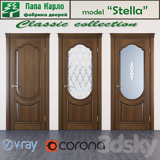 Door Stella (Series Classic) 3ds Max - thumbnail 1