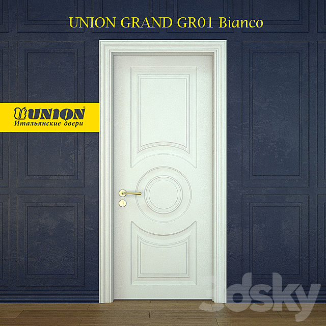 Door Union GRAND GR01 Bianco 3ds Max - thumbnail 1