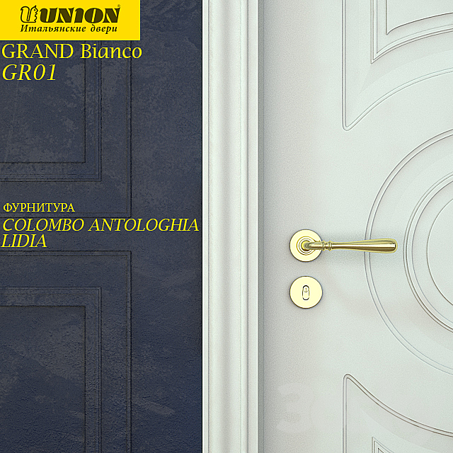 Door Union GRAND GR01 Bianco 3ds Max - thumbnail 2