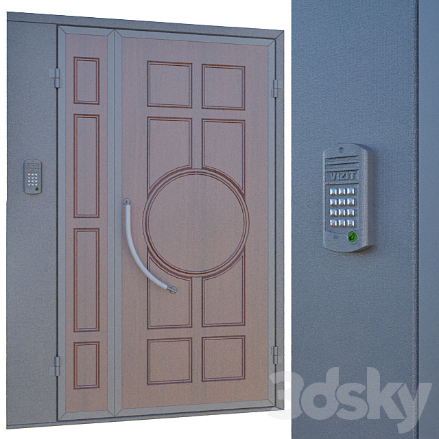 Door with intercom 3ds Max - thumbnail 1