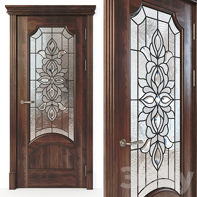 Door with stained glass 05 3ds Max - thumbnail 1