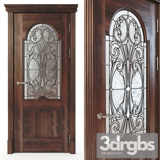 Door With Stained Glass 2 3dsmax Download - thumbnail 1