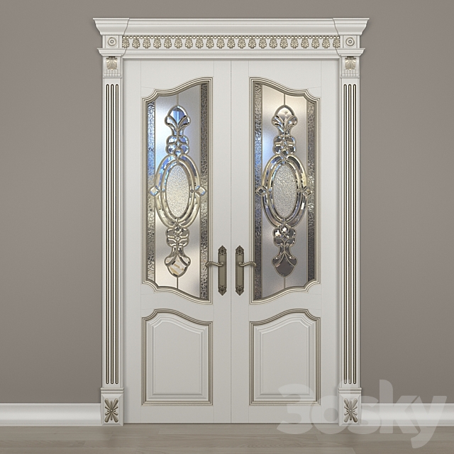 Door with stained glass 3DSMax File - thumbnail 1