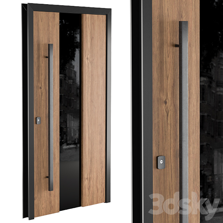 Door Wooden and Glass 3DS Max - thumbnail 2