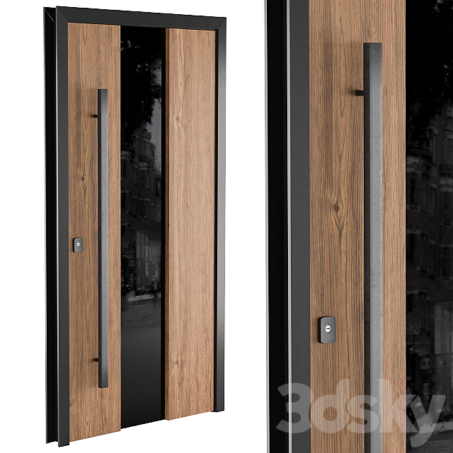 Door Wooden and Glass 3DSMax File - thumbnail 2