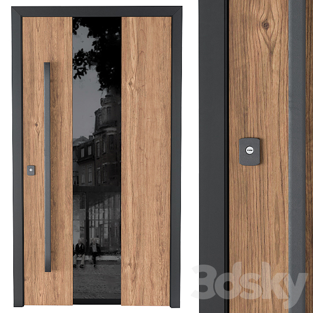 Door Wooden and Glass 3DSMax File - thumbnail 3