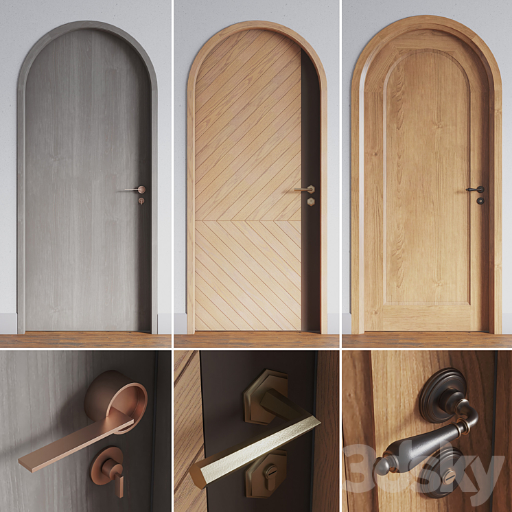 Doors 3 (3 models) 3DS Max Model - thumbnail 1