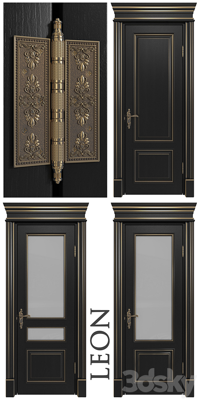 Doors Academy line Leon 4 doors part # 1 3DS Max Model - thumbnail 2