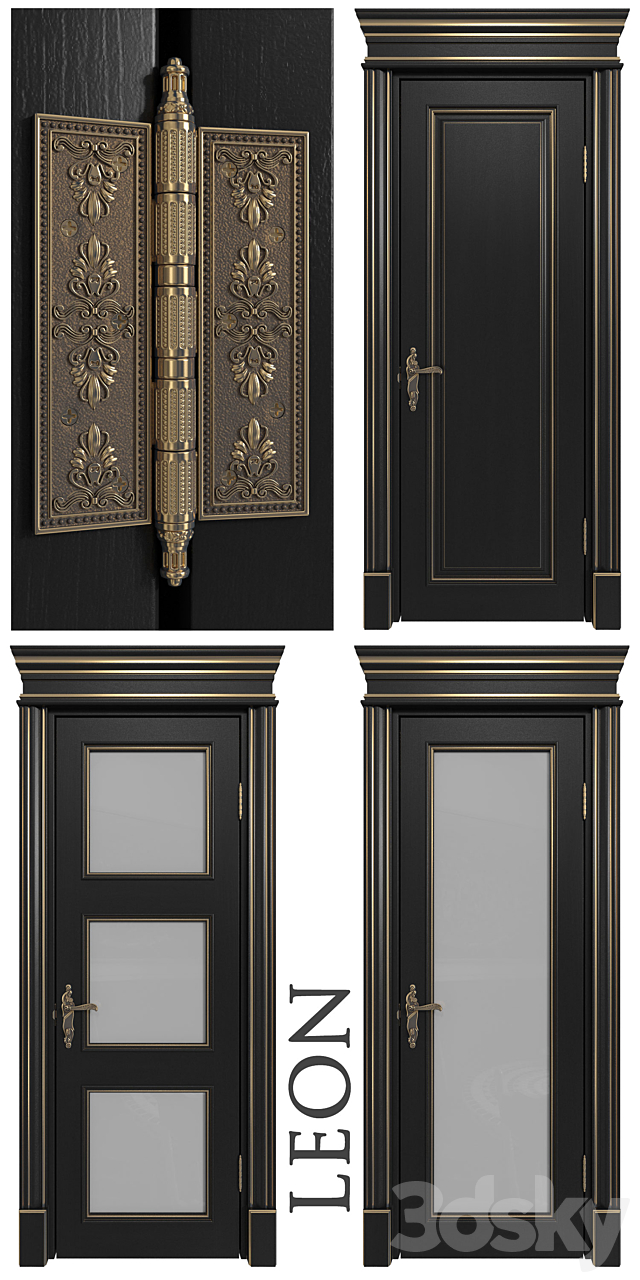 Doors Academy line Leon 4 doors part # 2 3DSMax File - thumbnail 2