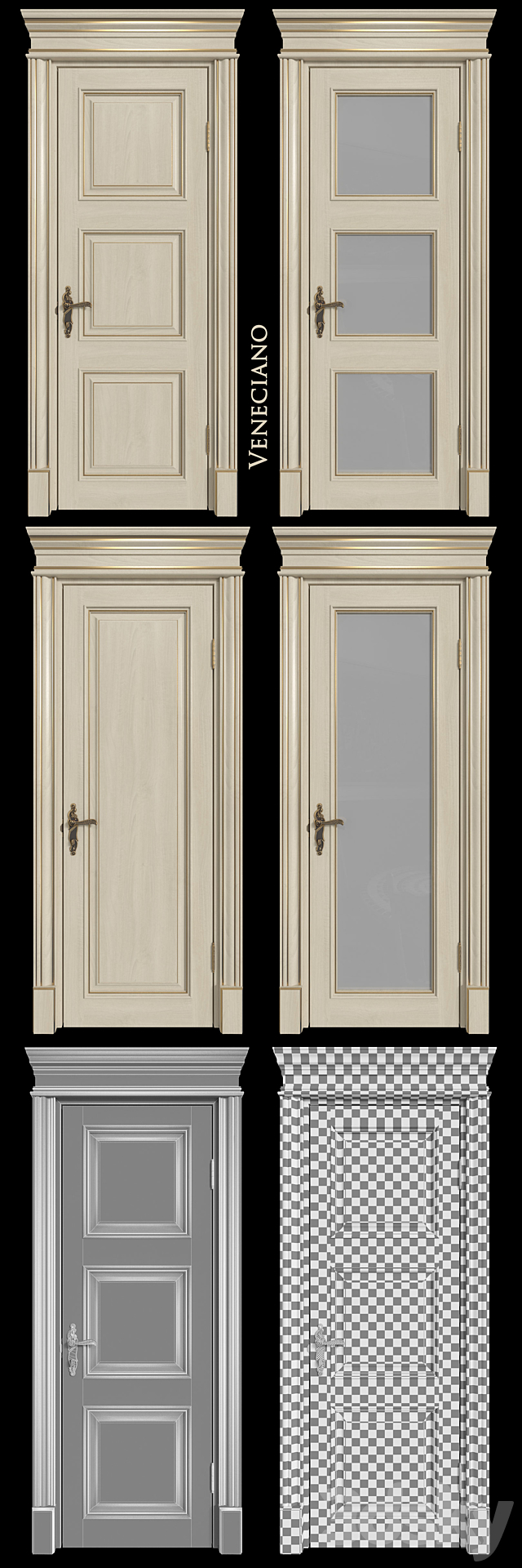 Doors Academy line Leon 4 doors part # 2 3DSMax File - thumbnail 3