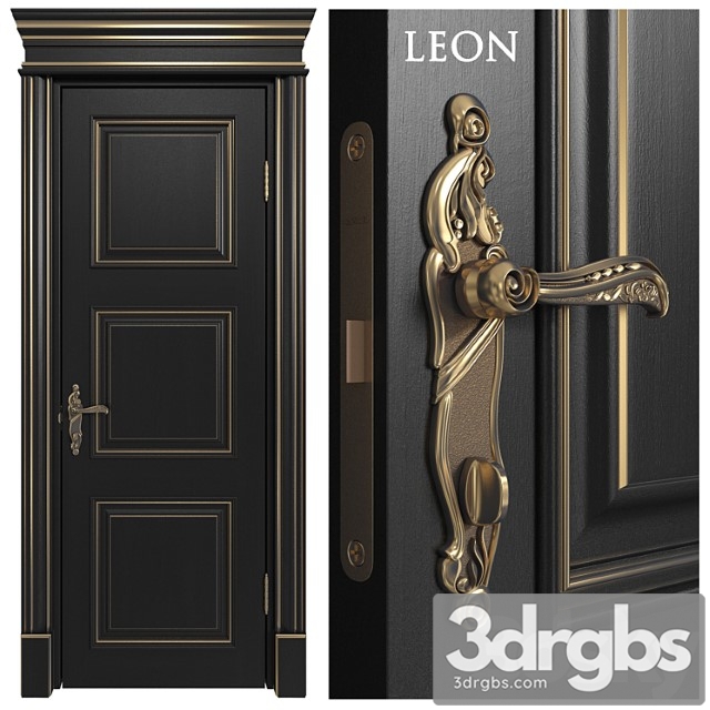 Doors academy line leon 4 doors part  3dsmax Download - thumbnail 1