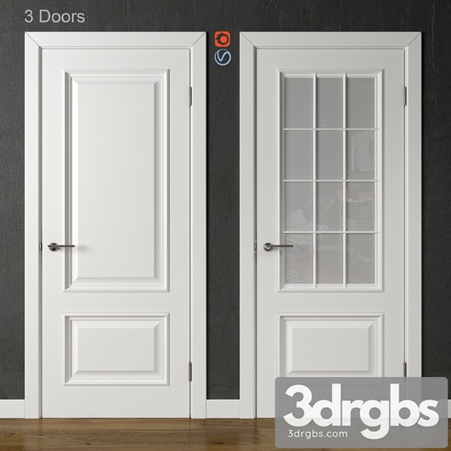 Doors academy piemonte white (part 2) 3dsmax Download - thumbnail 1