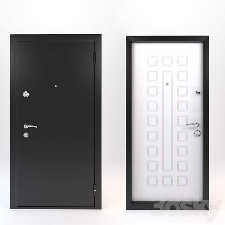 Doors are metal-wood (2 items) 3DS Max - thumbnail 1