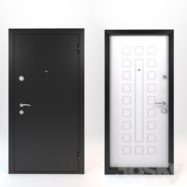 Doors are metal-wood (2 items) 3DSMax File - thumbnail 1