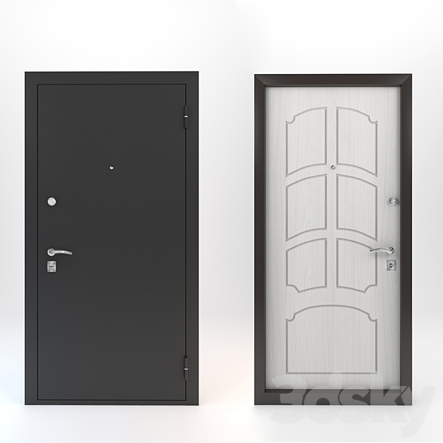 Doors are metal-wood (2 items) 3DSMax File - thumbnail 2