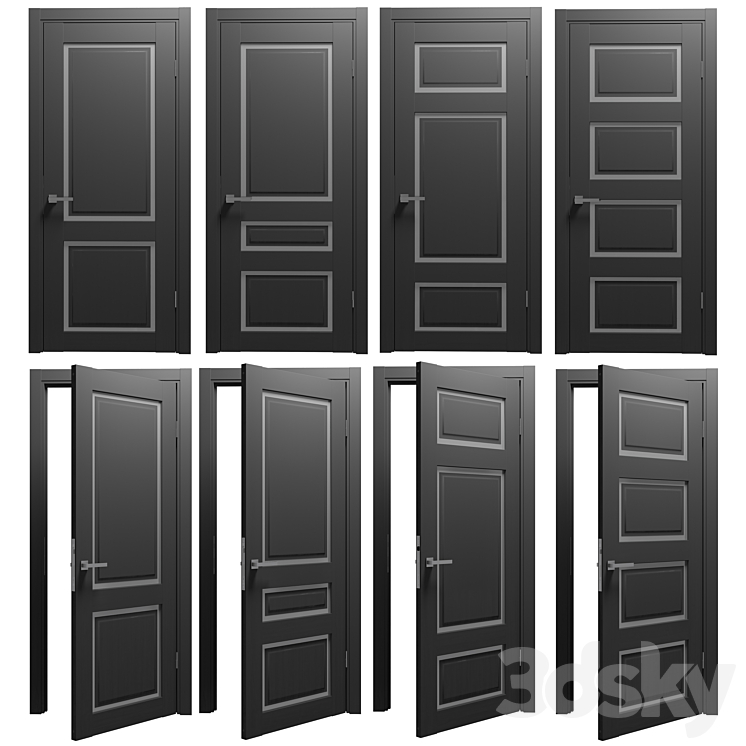 Doors Bianco 3DS Max - thumbnail 1