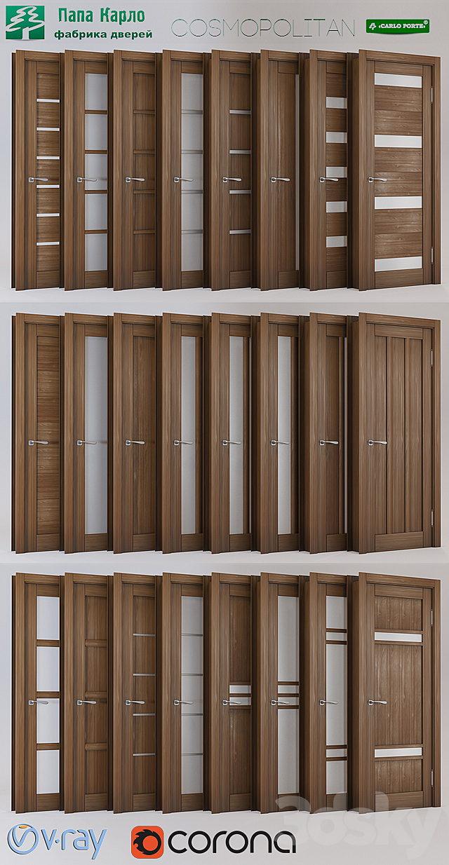 Doors Cosmopolitan (Papa Carlo) Part 1 3DS Max Model - thumbnail 2