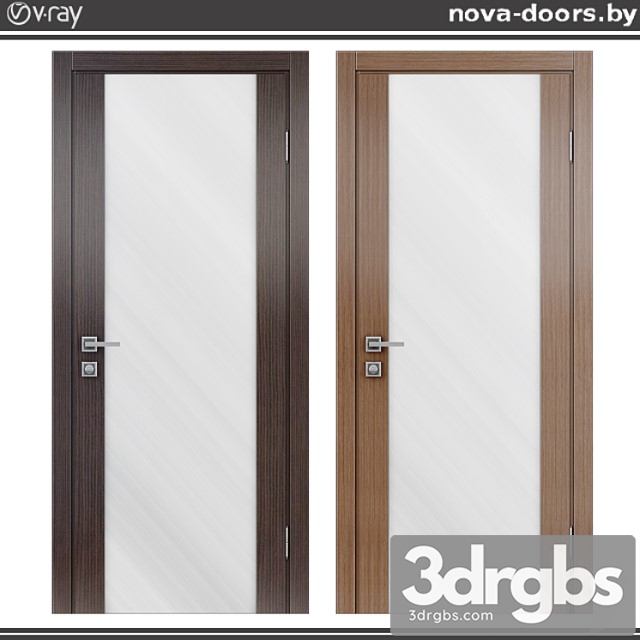 Doors Dominica Ecoveneer 200 Oak Gray 200 Walnut Vela 3dsmax Download - thumbnail 1