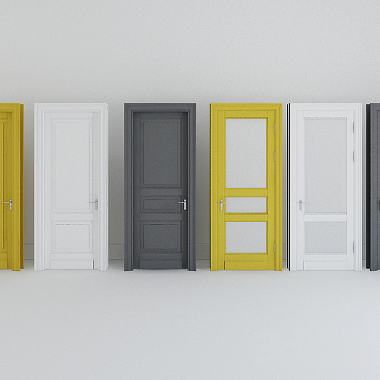 doors doors with glass 3DS Max - thumbnail 2